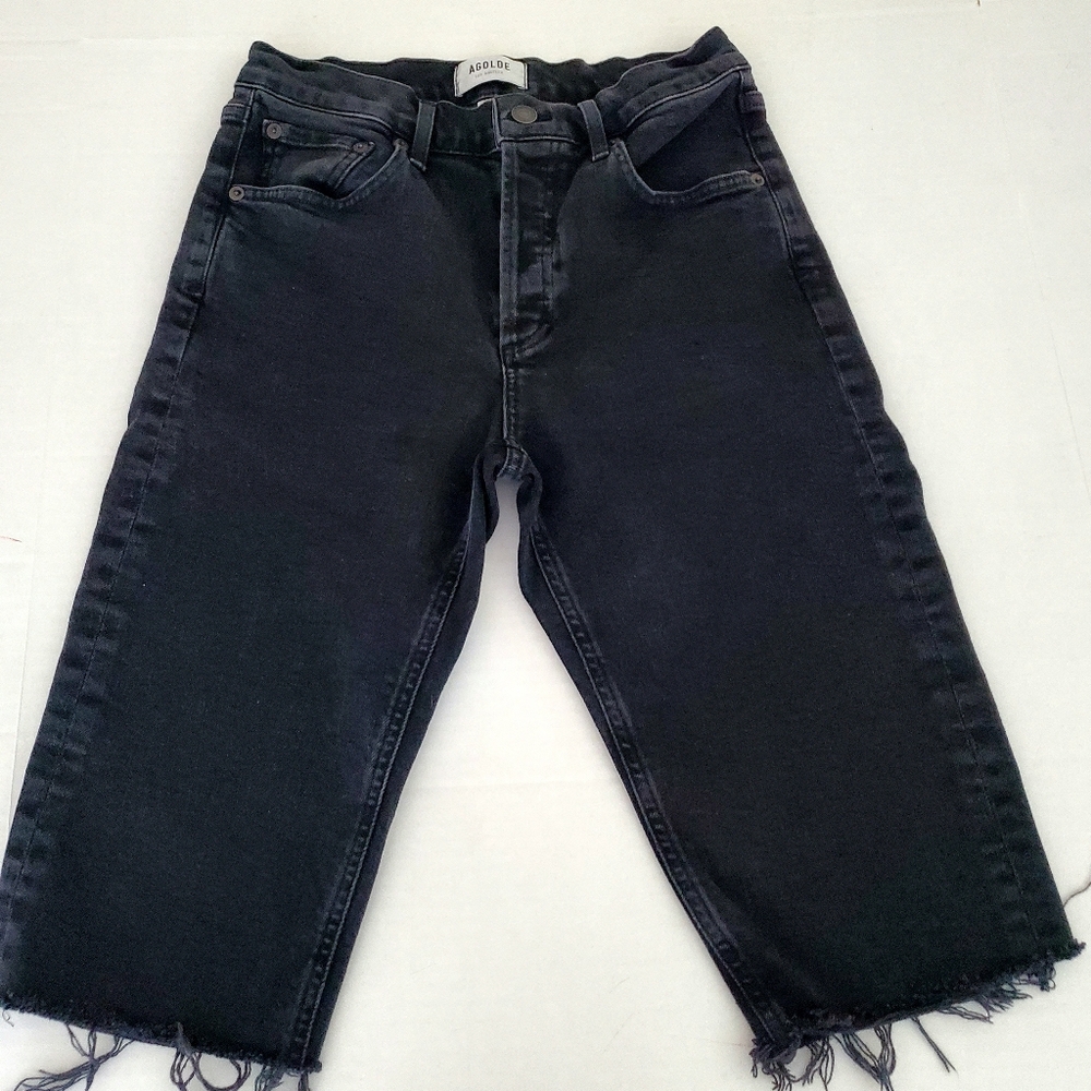 Agolde Black Jean Shorts